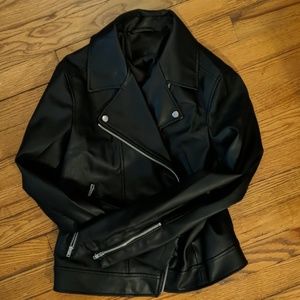 Faux leather rider jacket Uniqlo